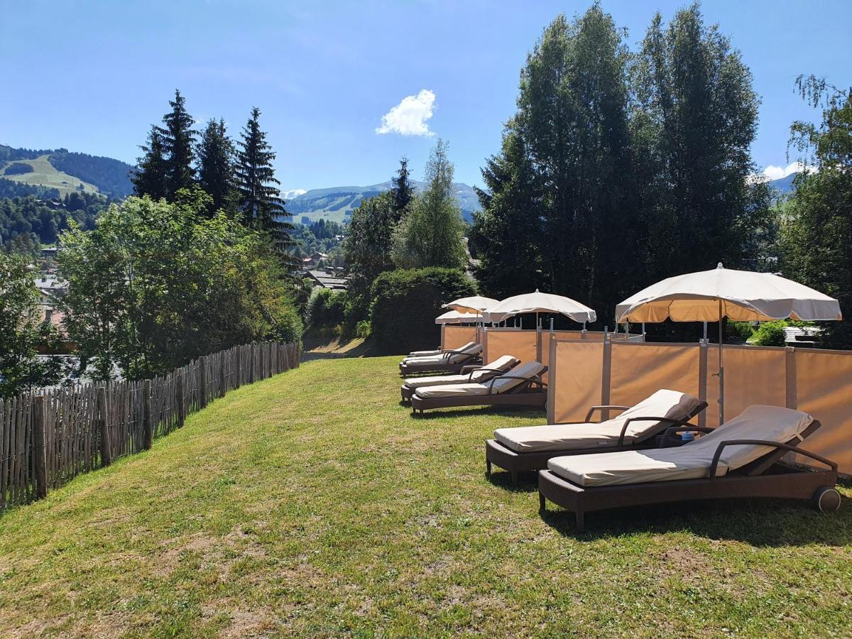 Le Chalet Blanc Megeve Bagian luar foto