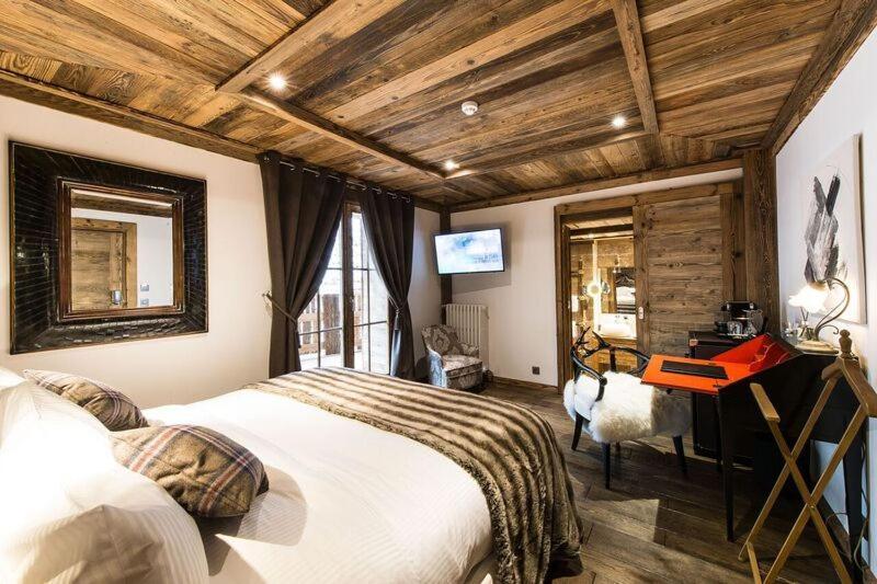 Le Chalet Blanc Megeve Bagian luar foto