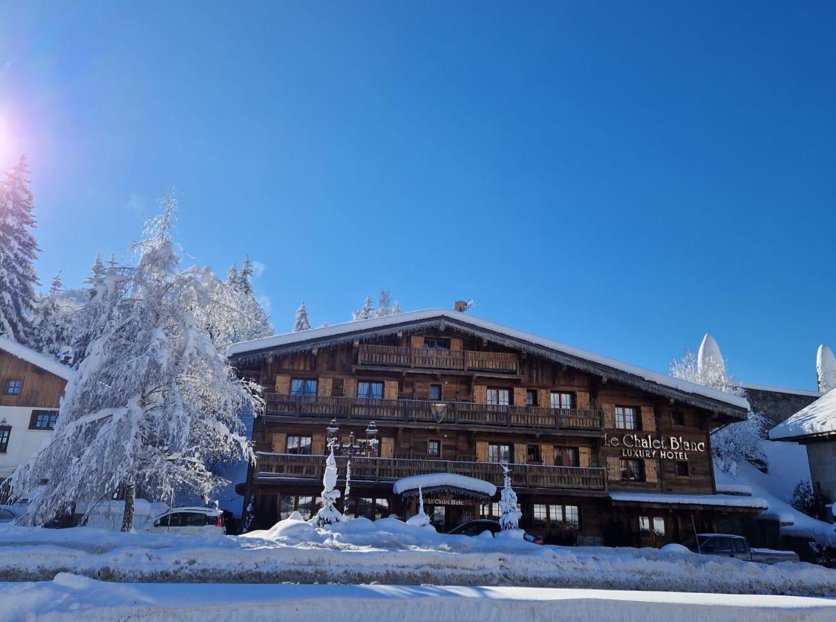 Le Chalet Blanc Megeve Bagian luar foto
