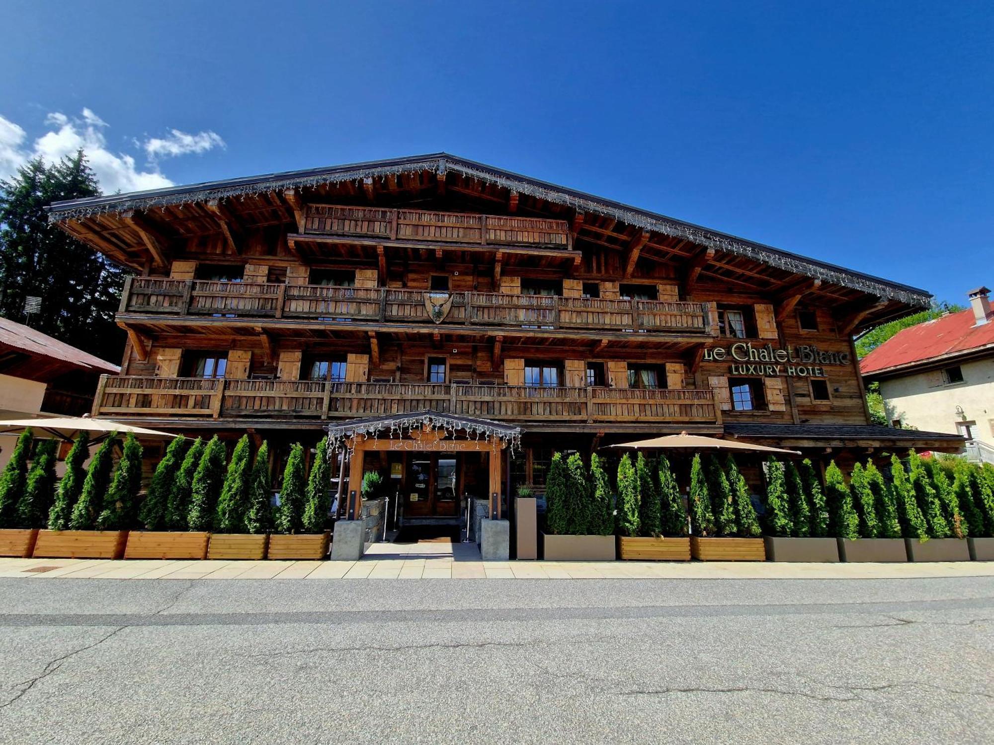 Le Chalet Blanc Megeve Bagian luar foto