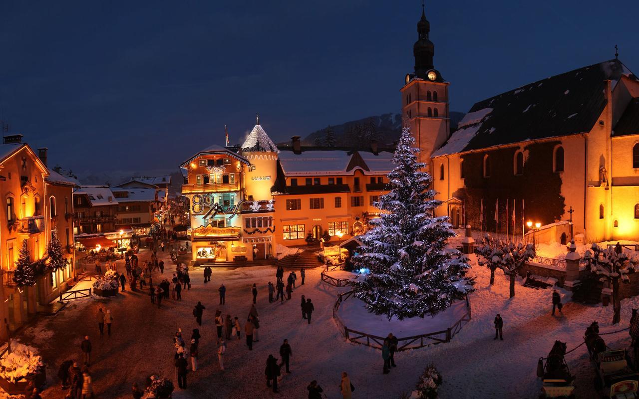 Le Chalet Blanc Megeve Bagian luar foto