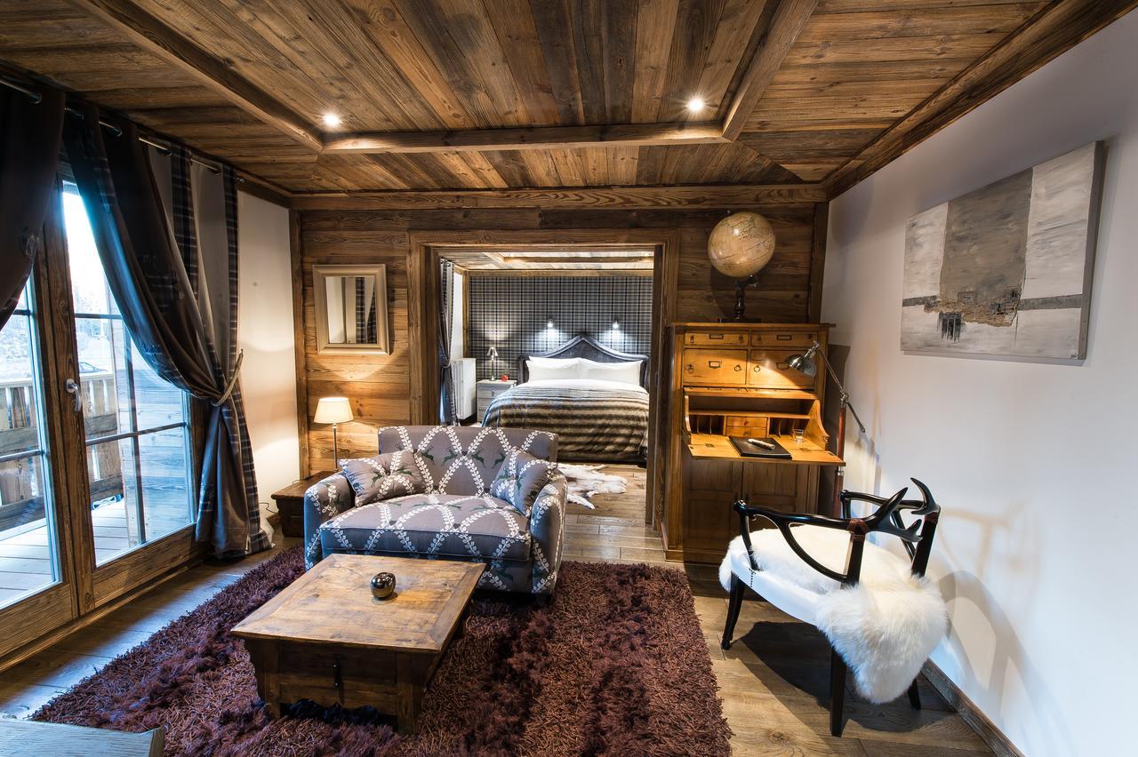 Le Chalet Blanc Megeve Bagian luar foto