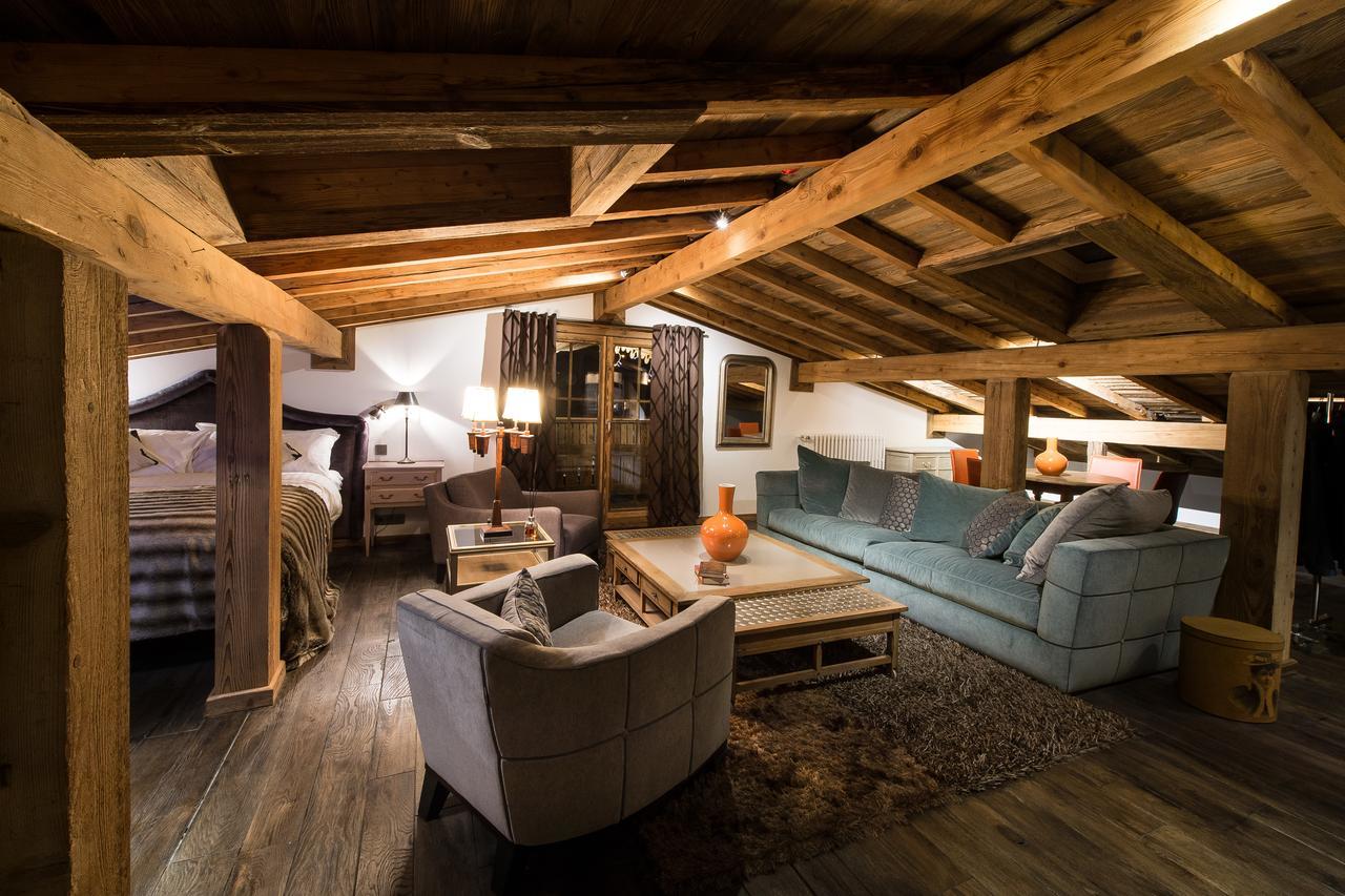 Le Chalet Blanc Megeve Bagian luar foto