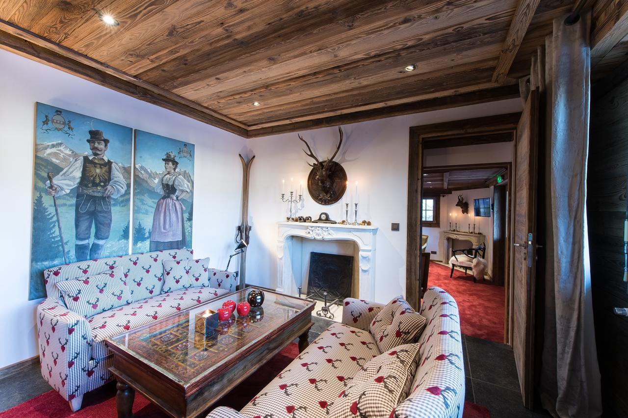 Le Chalet Blanc Megeve Bagian luar foto